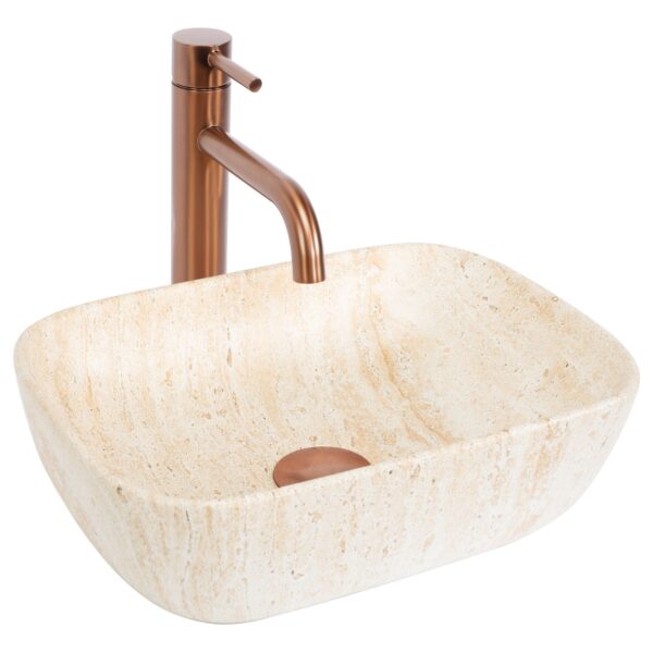 Vasque à poser Rea BELINDA MINI TRAVERTINE MATT