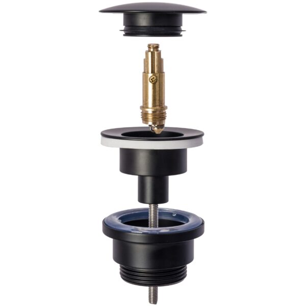 Bonde de lavabo universel clic-clac Rea Black – Image 2
