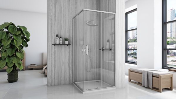 Cabine de douche Rea City 90x90 Nickel Brush – Image 3