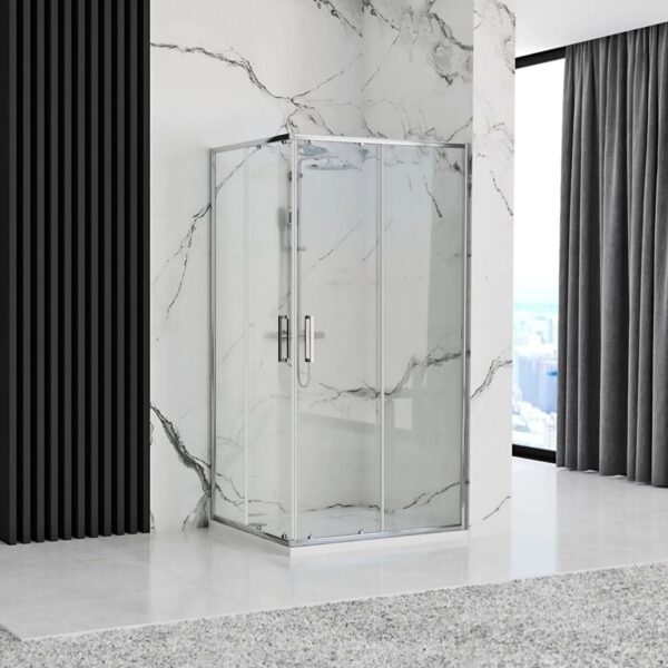 Cabine de douche Rea Punto Chrome 80x100 – Image 2