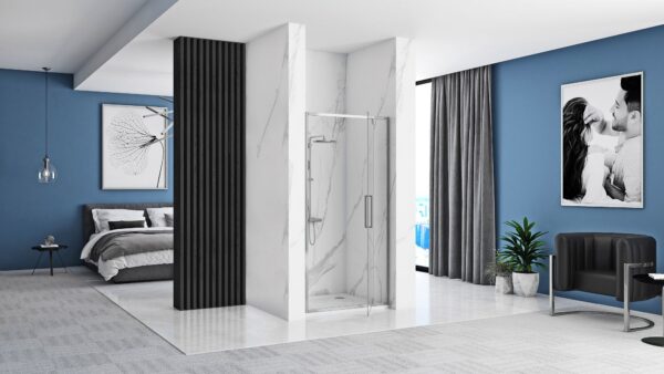 Porte de douche REA Rapid Swing Chrom 100 – Image 2