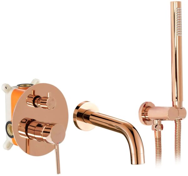 Robinet de baignoire encastré Rea Lungo Rose Gold + BOX