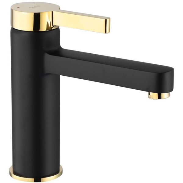 Robinet de lavabo REA Polo Black Gold Low – Image 2