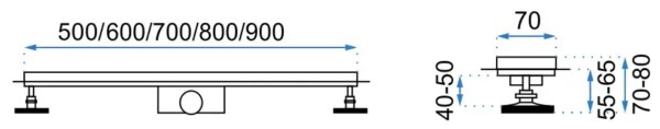 Drain linéaire Rea Greek PRO Black Mat 90 – Image 8