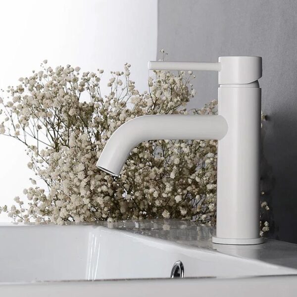 Robinet de lavabo Rea Lungo White Low – Image 5