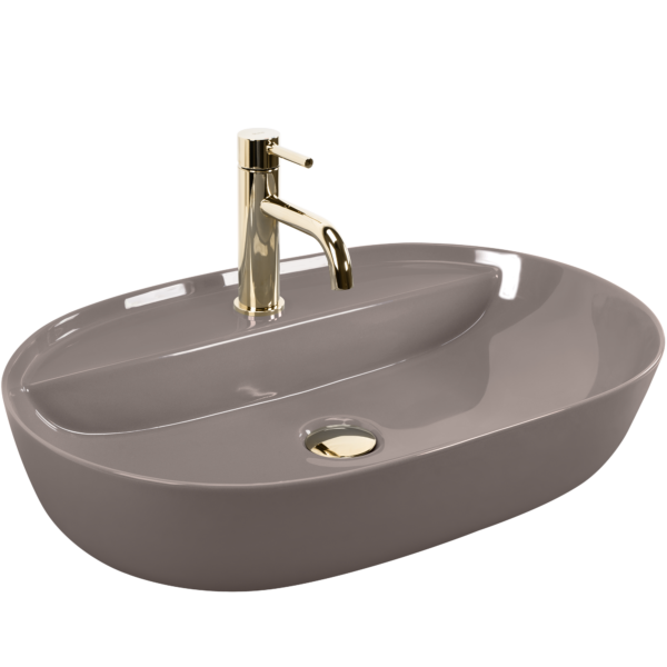 Vasque à poser REA Aura 61 Beige Shiny – Image 4