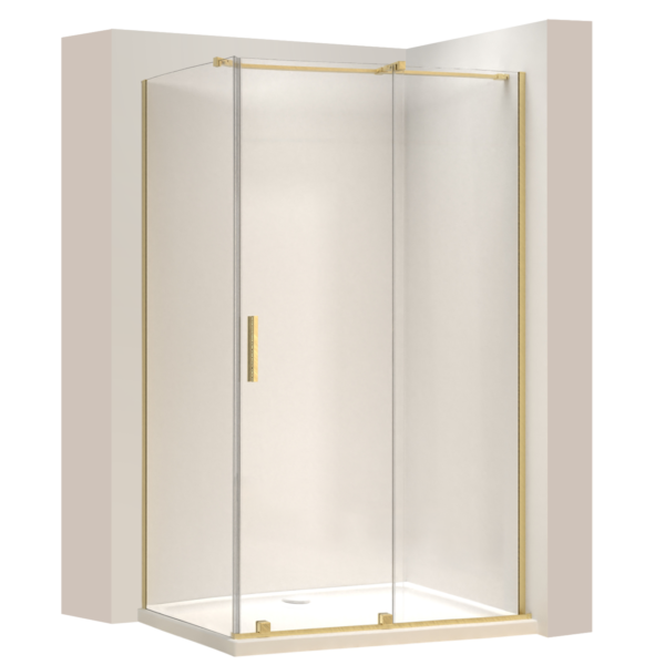 Cabine de douche REA Montana Gold Brush 130x80