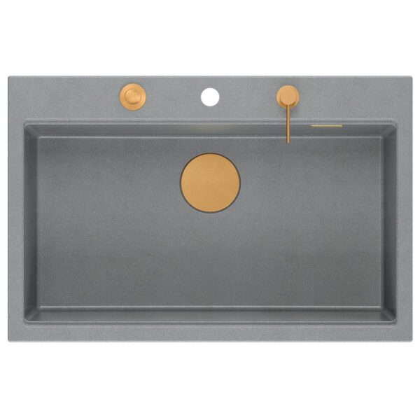 évier en granit MARC 110 WORKSTATION Grey Metallic – Image 5