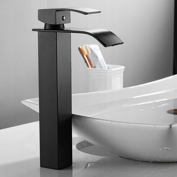 Robinet de salle de bain Calani LOTUS Black High – Image 2