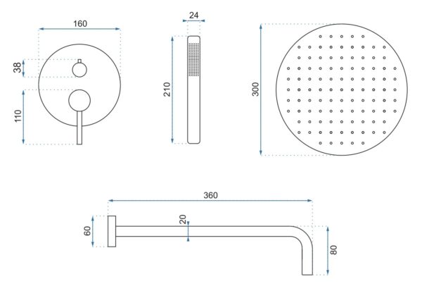 Kit de douche encastré REA Lungo Chrome + BOX – Image 9
