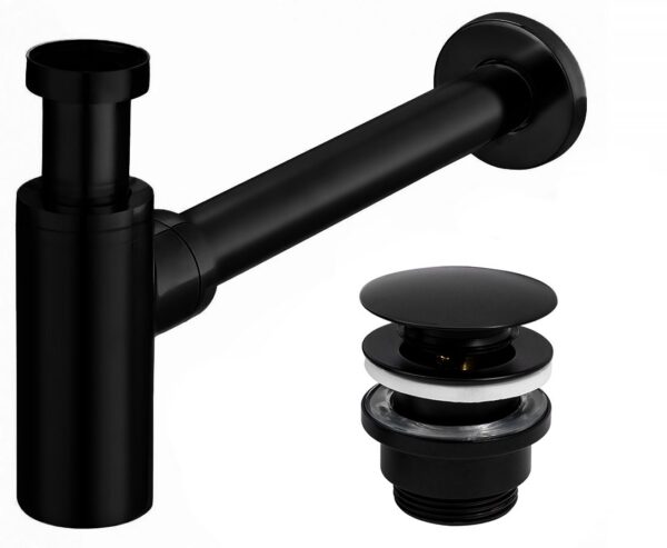 Siphon de lavabo REA Black Mat
