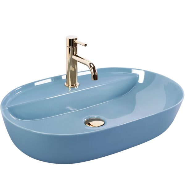 Vasque à poser REA Aura 61 L.Blue Shiny