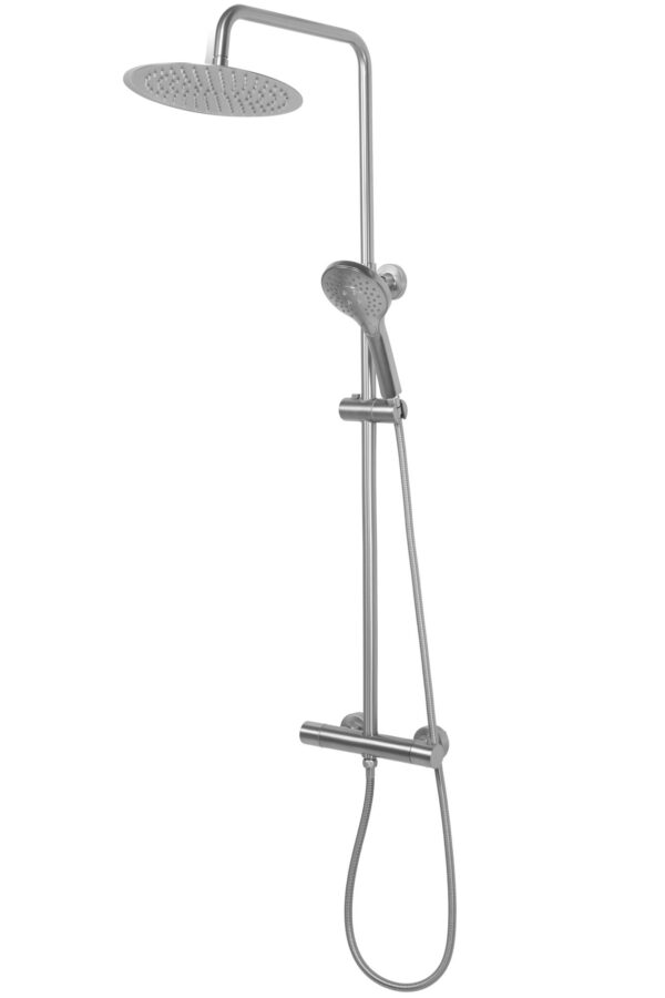 Kit de douche avec thermostat REA VINCENT NICKEL BRUSH INOX – Image 4