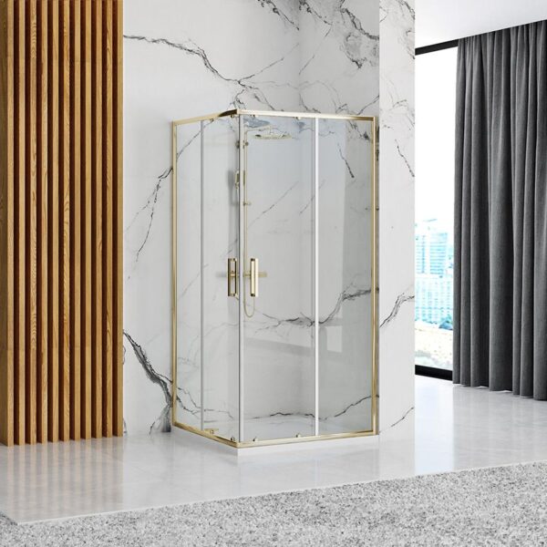 Cabine de douche Rea Punto 80x100 Gold – Image 2