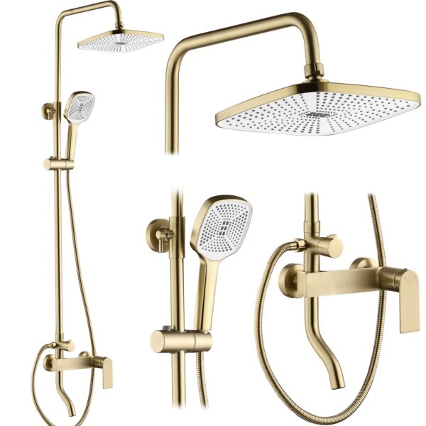 Kit de douche REA STORM GOLD BRUSH