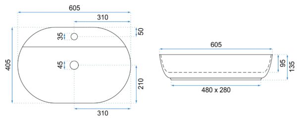 Vasque à poser REA Aura – Image 4