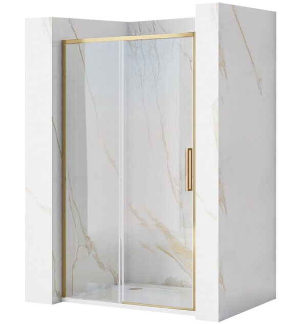 Porte de douche REA Rapid Slide 120 Gold Brush