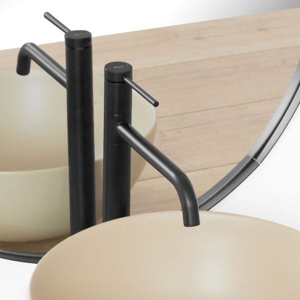 Robinet de salle de bain REA Lugano Slim Black High – Image 2