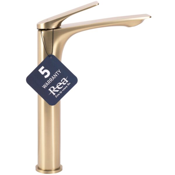 Robinet de salle de bain Rea AVALON brush gold High – Image 3