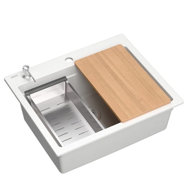 évier en granit KURT 110 WORKSTATION White – Image 4