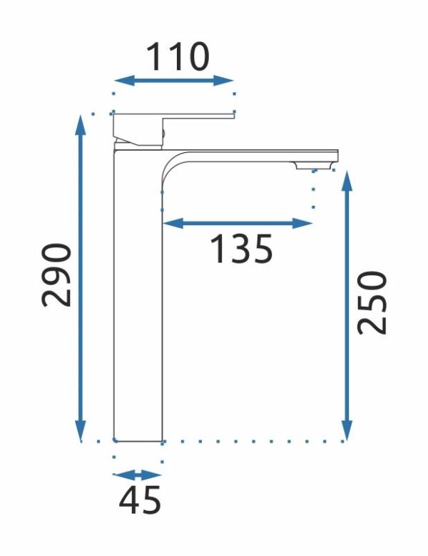 Robinet de lavabo REA Urban Gold High – Image 6