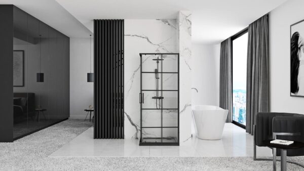 Cabine de douche Rea Concept Black 80x80 – Image 3