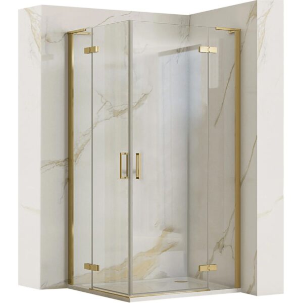 Cabine de douche REA Hugo Gold Brush 80x100