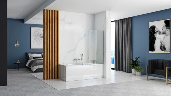 Pare-baignoire Rea Lagos Fix 80 Chrome – Image 4