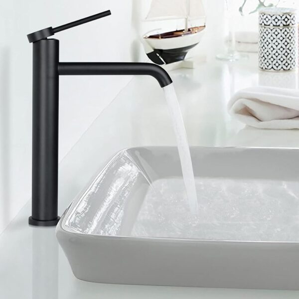 Robinet de lavabo Rea  CLIF BLACK MAT HIGH – Image 2