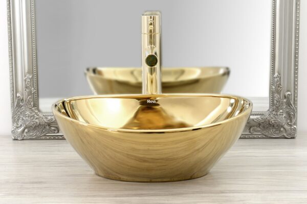 Robinet de salle de bain Rea Tess High Light Gold – Image 5