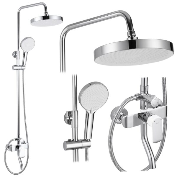 Kit de douche REA BLOOM WHITE CHROME