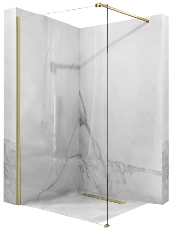 Paroi de douche Rea Aero Gold Brush 110