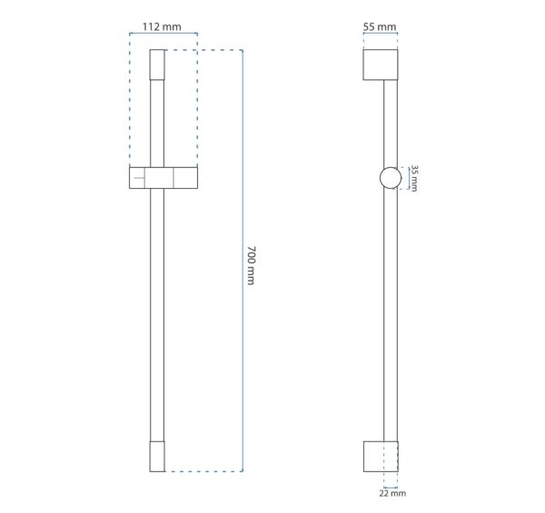 Barre de douche 01 CHROME – Image 4