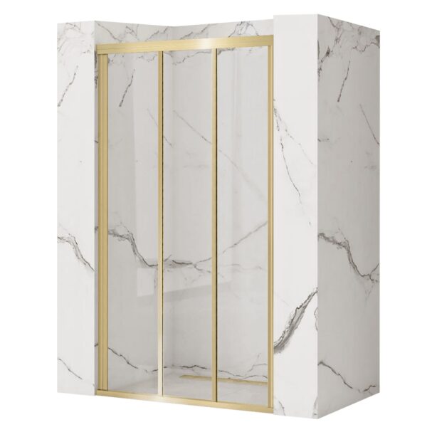 Porte de douche Rea Alex 100 Gold Brush
