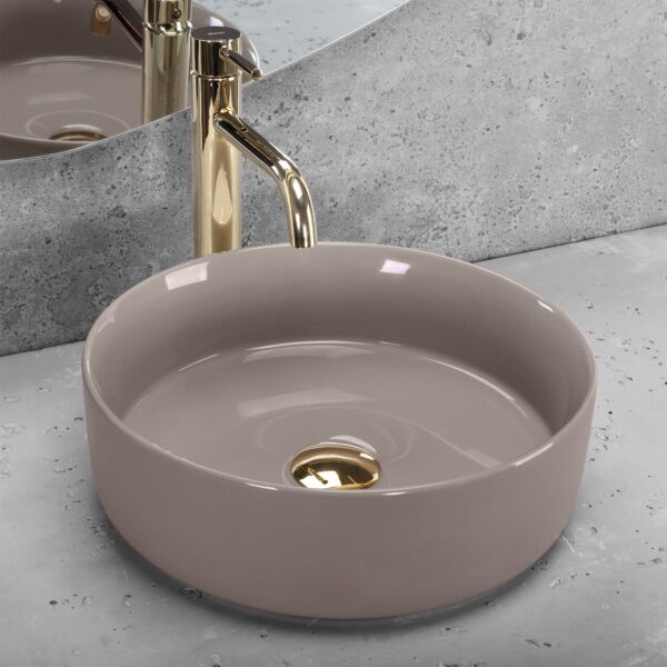 Vasque à poser Rea Sami Beige Shiny – Image 2