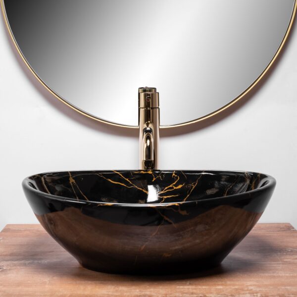 Vasque à poser Rea Sofia Black Marble – Image 2