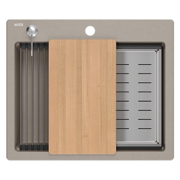 évier en granit KURT 110 WORKSTATION BEIGE – Image 2