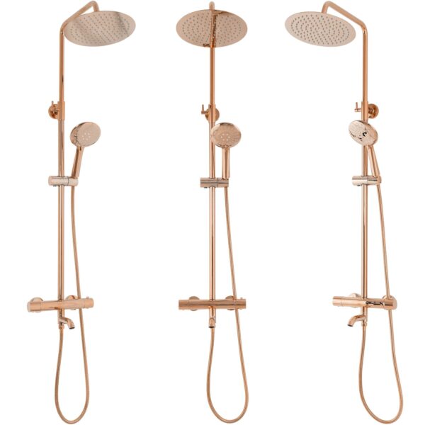 Kit de douche avec thermostat REA Lungo Rose Gold – Image 6