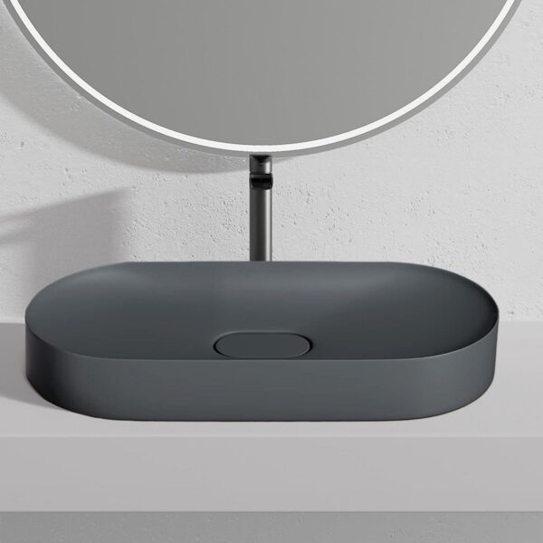 Vasque en conglomérat  IRIS 71 CM GREY MATT
