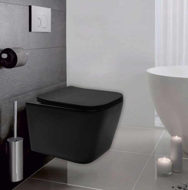 Cuvette WC suspendue Rea Julio Black Matt – Image 7