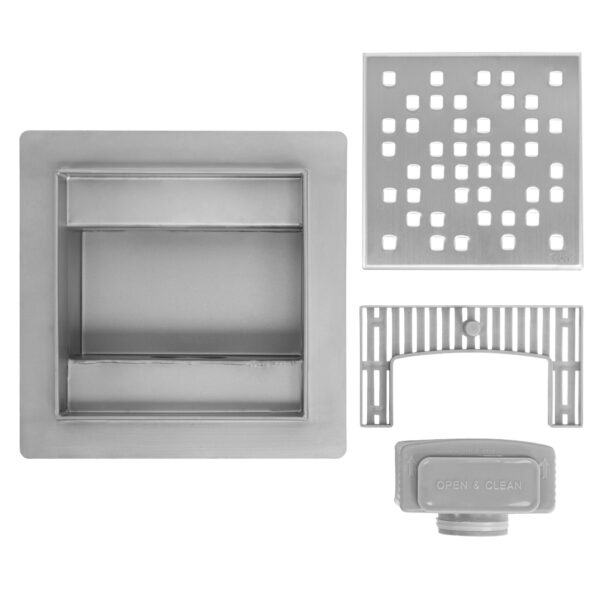 Drain linéaire REA DOTS Nickel Brush 12x12 – Image 5