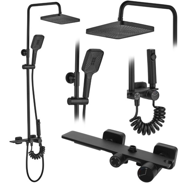Kit de douche REA HELIX Black