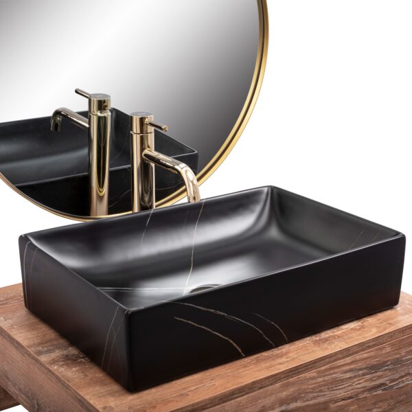 Vasque à poser REA Inga Black Marble Mat – Image 2