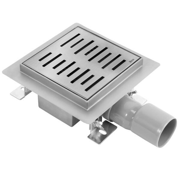 Drain linéaire REA LINE 150x150 Nickel Brush