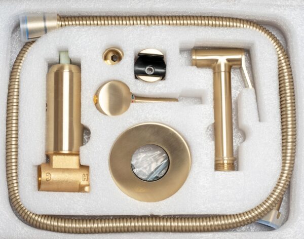 ROBINET DE BIDET ENCASTRÉ REA  Lungo LOOP GOLD BRUSH – Image 6