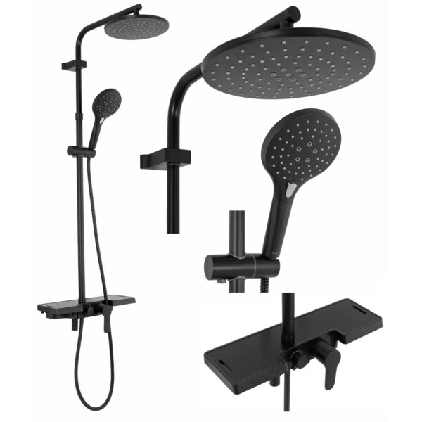 Kit de douche REA SANTOS Black