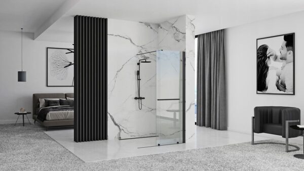 Paroi de douche Rea Cortis Black 100 – Image 3