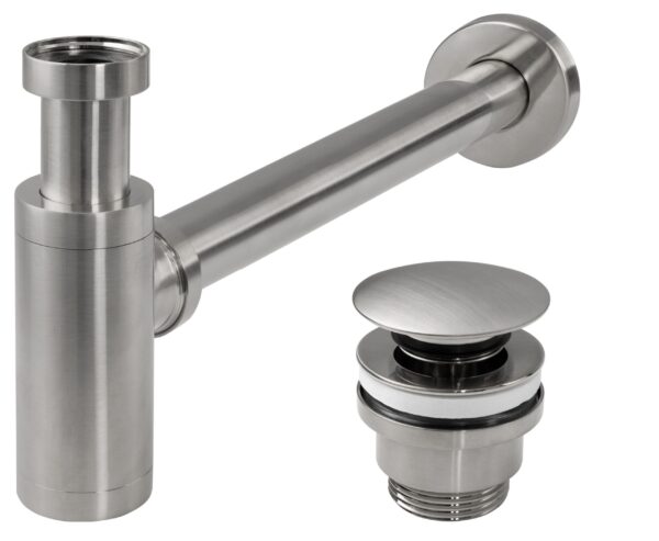 Siphon de lavabo REA BRUSH NICKLE INOX