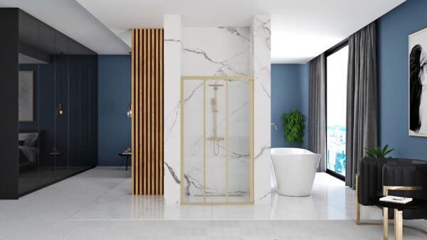 Porte de douche Rea Alex 120 Gold Brush – Image 3