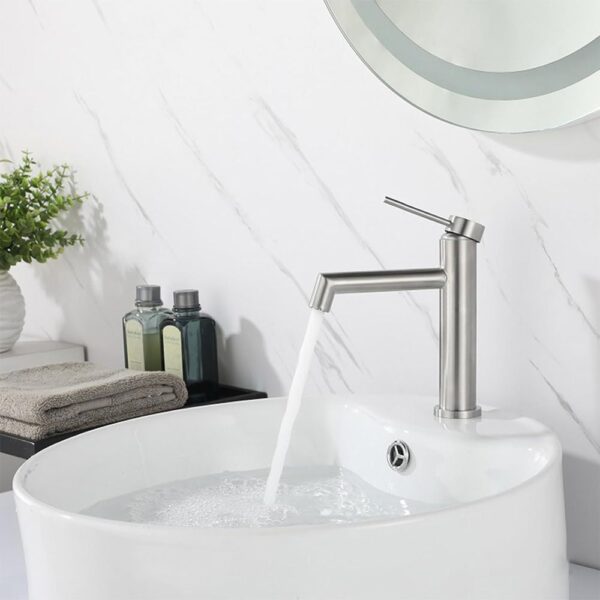 Robinet de lavabo Rea Foss Nickel Brush Low – Image 2